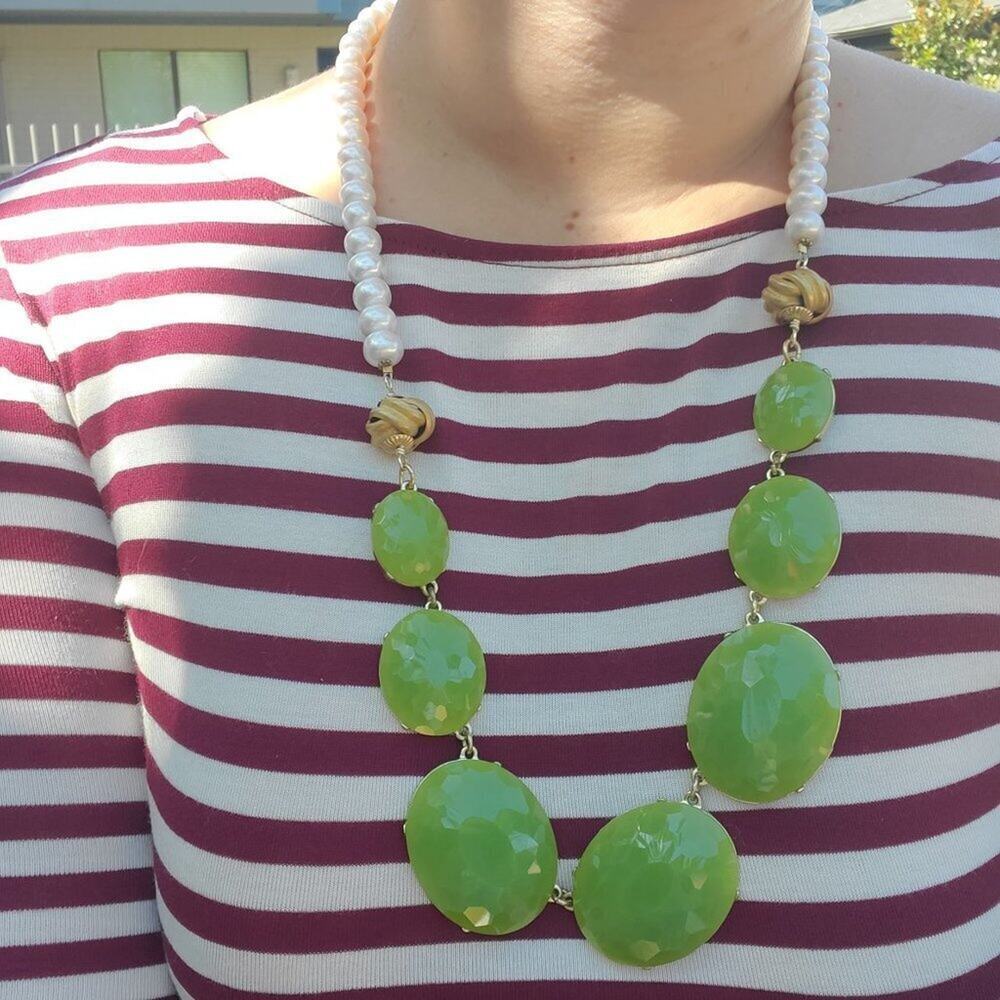 Emerald Necklace with Pearls 🍀🍀🍀🍀🍀